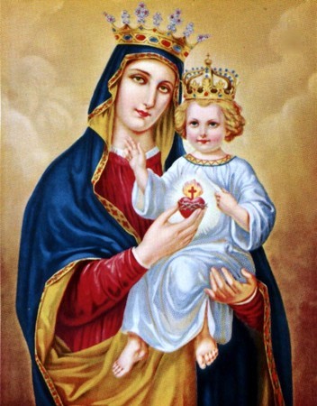 image de l'enfant Jésus et sa mère